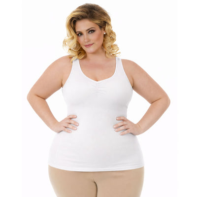 InstantFigure Shirred Tank Top Plus Size Shapewear WT40011C