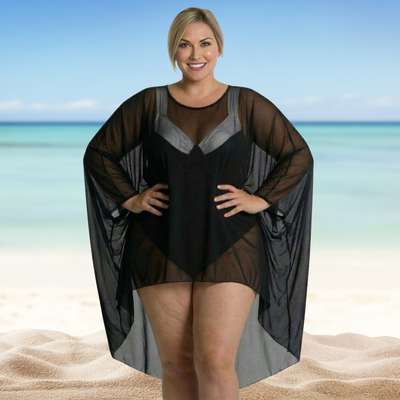 InstantFigure Instawrap Shahl Sheer Mesh Coverup Top 33COCT