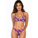 InstantFigure Fancy Floral Triangle Bikini Top Swimwear 27114T