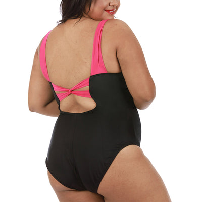 InstantFigure Plus Size Contrast Trim One Piece Swimsuit 13496PC, Olathe, Kansas, KS