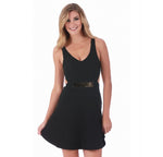 Short Dress with Cutout Back and A-Line Skirt 153118