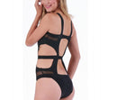 1 Piece Swimsuit With Cutouts And Mesh Insets 153150