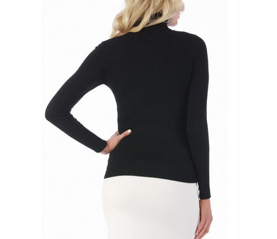 Turtleneck Sweater with Ribbed Cuffs and Hem 153568
