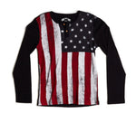 Men Patriotic Thermal Henley 155000, Auburn, New York, NY