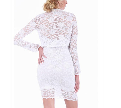 InstantFigure Two-Piece Short Lace Dress Matching Lace Jacket 157693, Raleigh, North Carolina, NC