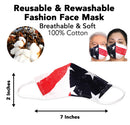 Paquete de 3 mascarillas Unsex Mascarilla facial reutilizable de algodón de 2 capas 167M2183