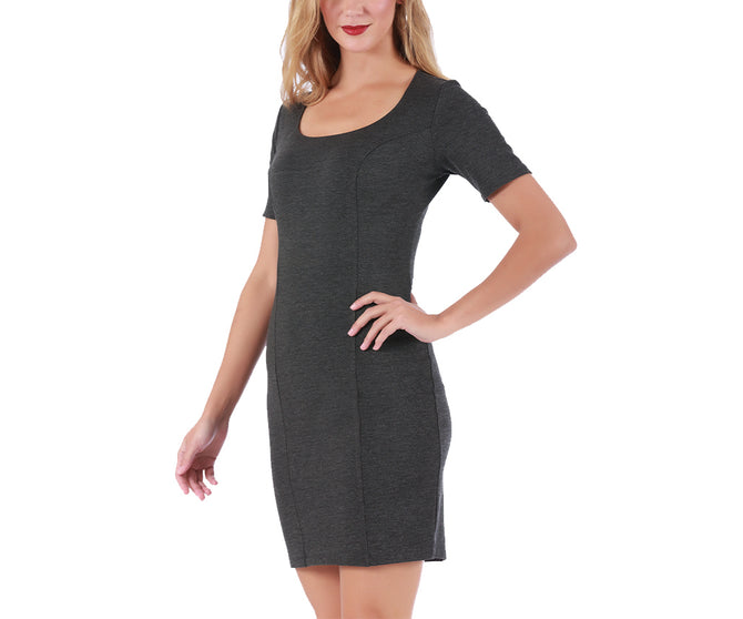 InstantFigure Short Dress with Square-neck and Short Sleeves 168027