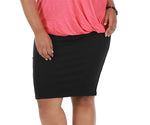 InstantFigure Curvy Plus Size Short Pencil Skirt with Back Zip 16807MC, Huntington Beach, California, CA