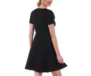 InstantFigure Short V-neck Panel dress w/flared skirt 16808M