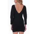 InstantFigure Short dress w/slit long sleeves 168247