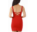 InstantFigure Cut-out Back Short Dress W/Squared Neckline 168666