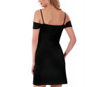 InstantFigure Short Off Shoulder Cowl Neck Dress 169460, Valley Stream, New York, NY