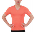 Insta Slim ISPro USA Camiseta de compresión media grande y alta con cuello en V - 2VAT001BT