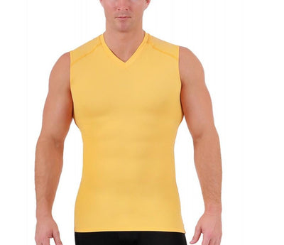 Insta Slim I.S.Pro USA Big & Tall Medium Compression Sleeveless High V-neck Shirts - 2VAT013BT