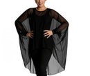 InstantFigure Instawrap Shahl Sheer Mesh Coverup Cardi-top With Cuffs 33COCT