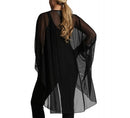 InstantFigure Instawrap Shahl Sheer Mesh Coverup Cardi-top With Cuffs 33COCT