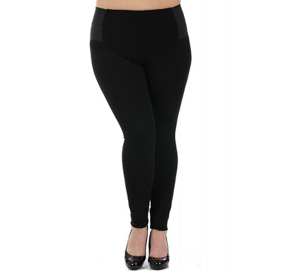 Curvy Plus Size Pant w/Elastic Waist and Tapered Leg 3535325C