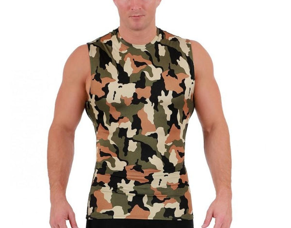 Insta Slim Camo Activewear High Crew Tank - 3MAT018, Tacoma, Washington, WA