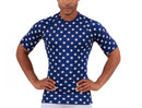 Insta Slim I.S.Pro USA Stars Activewear Raglan Short Sleeve Crew Neck  Print - 4MAT019