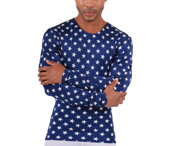 Insta Slim USA Stars Activewear Long Sleeve Crew Neck 4TLST01, Lansing, Michigan, MI