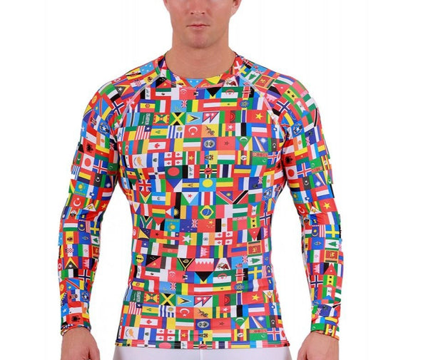 Insta Slim Big & Tall Flags Activewear Raglan Long Sleeve 5MAT010BT, Chester, Pennsylvania, PA