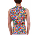 Insta Slim Big & Tall Flag Activewear Sleeveless V-neck Tank 5VAT013BT, West Hollywood, California, CA