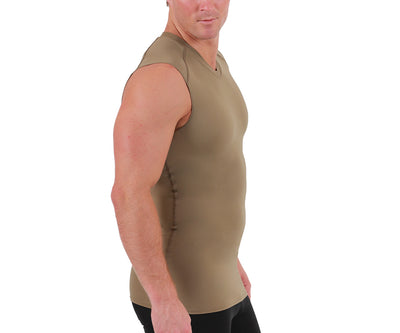 Insta Slim I.S.Pro USA Medium compression Sleeveless High V-neck Shirt - 2VAT013
