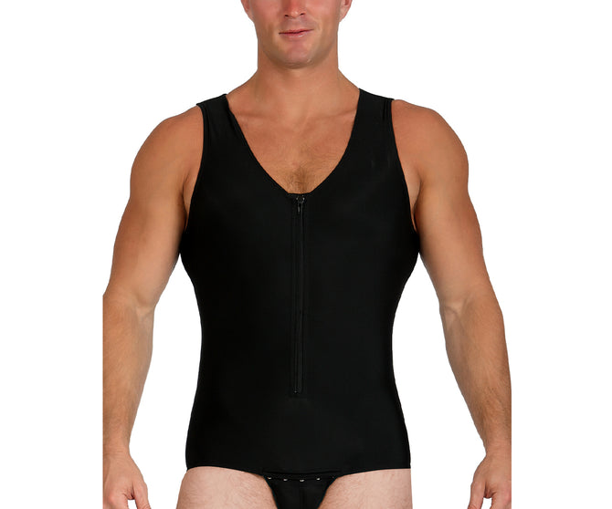 InstantrecoveryMD Men's Compression Sleeveless Bodysuit Brief W/Front –  InstantFigure INC