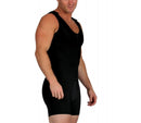 InstantRecoveryMD Men's Compression Full Bodysuit Shaper W/Hook & Loop Shoulder Straps & Open Crotch MD309