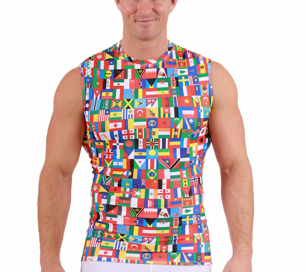 Insta Slim USA Flag Activewear Sleeveless High Crew Neck 5MAT018, Cleveland, Ohio, OH
