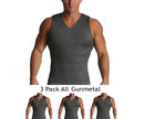 Paquete de 3 camisetas sin mangas Insta Slim ISPro USA Activewear con cuello en V VA00N3