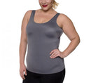 Camiseta sin mangas con cuello redondo y ropa deportiva de talla grande con curvas InstantFigure - WA40021C