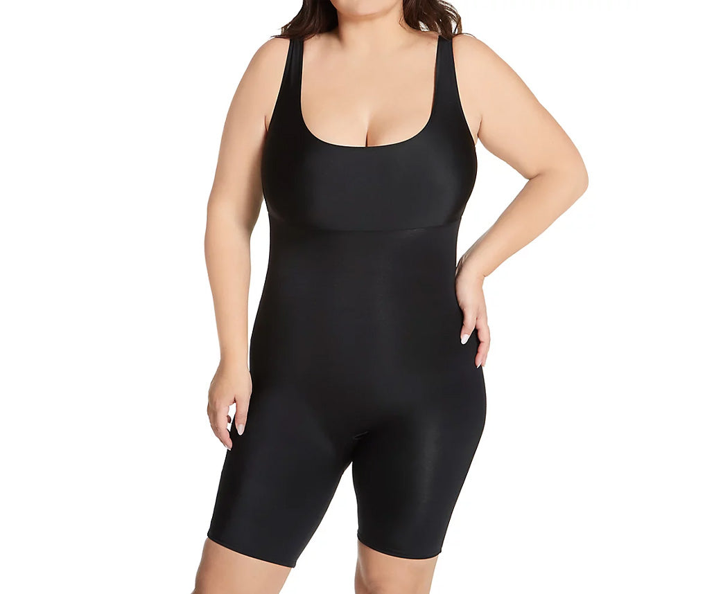 InstantFigure Women's Firm Control Shaping Underbust Thigh Length Bodyshort  Bodysuit 