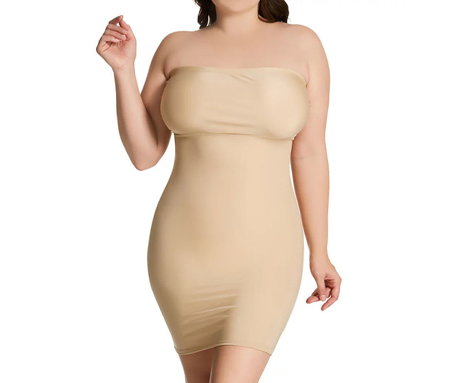 InstantFigure Shapewear Strapless Slimming Curvy Dress with Empire