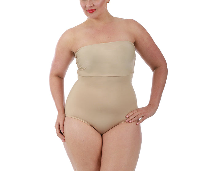 InstantFigure Womens Compression Shapewear Strapless Bandeau Tummy Control  Bodyshorts w/Open Gusset WBS011 : : Clothing, Shoes & Accessories
