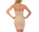 InstantFigure Shapewear Tube Slip Dress with Detachable Clear Bra Straps WTS034