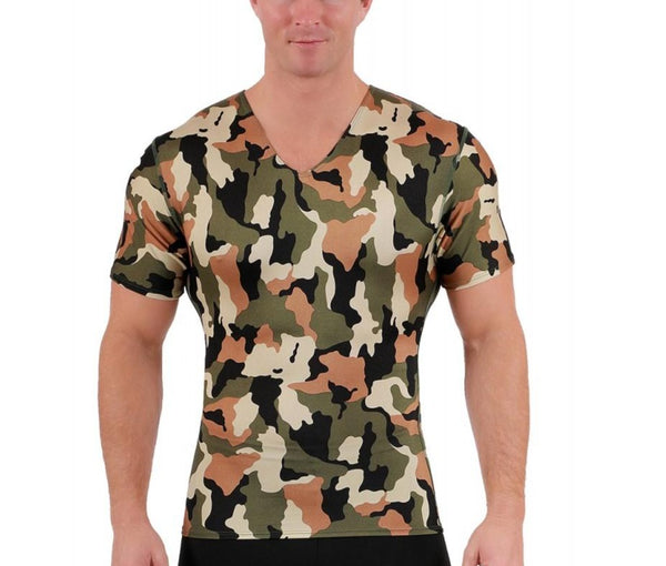 Insta Slim Big & Tall Camo Activewear Short Sleeve V-neck 3VAT001BT, Redmond, Washington, WA