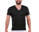 Insta Slim ISPro USA Camisa de compresión con cuello en V grande y alta VS0001BT